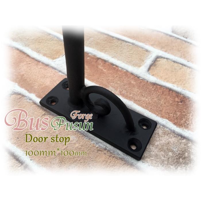 日本製】屋外用：くるんとしたドアストッパー【ロートアイアン