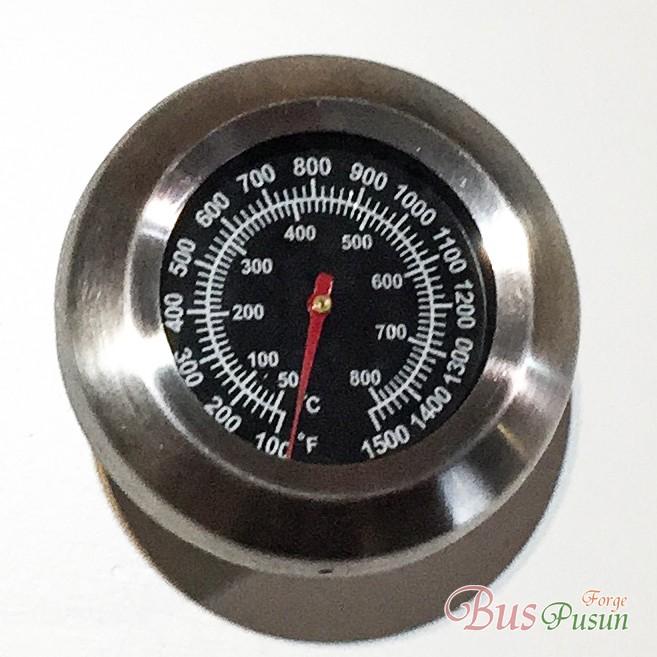 摂氏800℃・華氏1500F【温度計・正円・ねじ止め】ピザ窯・薪ストーブ