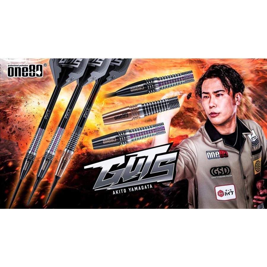 ダーツ バレル ONE80 GUTS 2BA 18g 山形明人選手モデル ワンエイティ