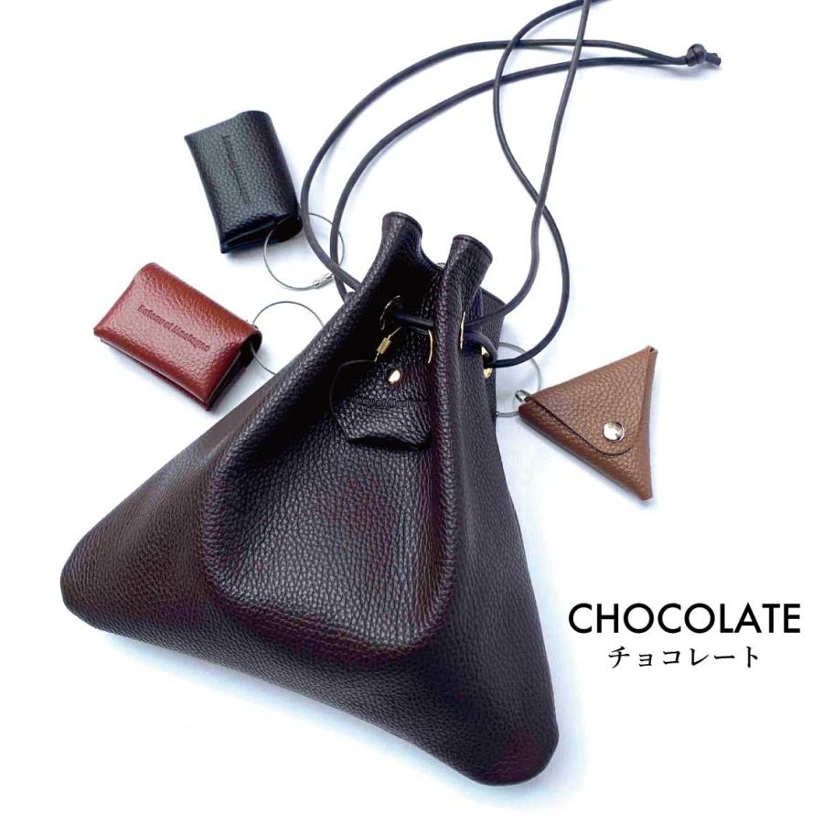 Bateau et Montagne 巾着 ショルダーバッグ CORDON LEATHER Bateau et Montagne 巾着 ショルダーバッグ CORDON LEATHER