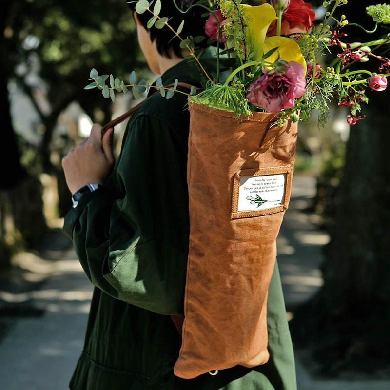 ブーケット バッグ ドライフラワー バック ダルトン Dulton Flower Bag ブーケ 花 持ち運び 生花 折りたたみ フラワー 花束 手渡し 生成り ホワイト ブラウン Dt0015 神戸 北野 Earthdoor 通販 Yahoo ショッピング