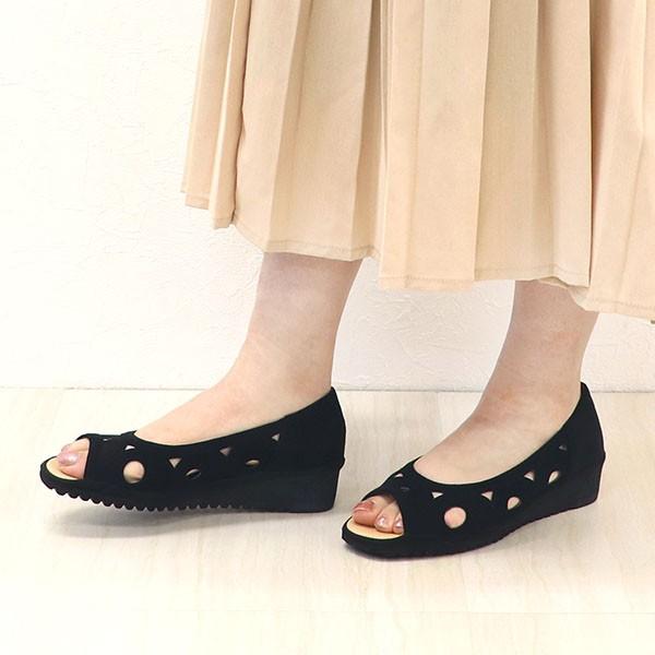 パンプス 痛くない つま先 なし 幅広 甲高 外反母趾 靴 洗える 大きいサイズ 小さいサイズ クロールバリエ 074206※返品・交換不可 | COULEUR VARIE | 07