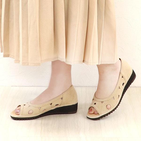 パンプス 痛くない つま先 なし 幅広 甲高 外反母趾 靴 洗える 大きいサイズ 小さいサイズ クロールバリエ 074206※返品・交換不可 | COULEUR VARIE | 09