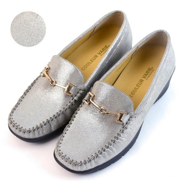 モカシンローファー レディース ビット 3E ボア ファー 2way 幅広 甲高 軽量 痛くない ローヒール クロールバリエ No.078254 SALE セール ※交換返品不可 | COULEUR VARIE | 10