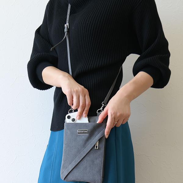 2way ショルダーバッグ スマホバッグ  スマホポシェット お財布バッグ  軽量  かわいい カジュアル 柄 シンプル 無地 No.10064 クロールバリエ※返品・交換不可 | COULEUR VARIE | 03