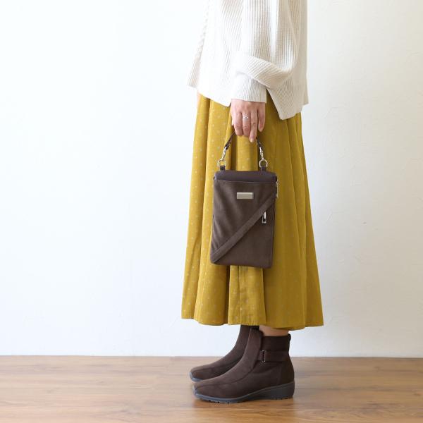 2way ショルダーバッグ スマホバッグ  スマホポシェット お財布バッグ  軽量  かわいい カジュアル 柄 シンプル 無地 No.10064 クロールバリエ※返品・交換不可 | COULEUR VARIE | 05