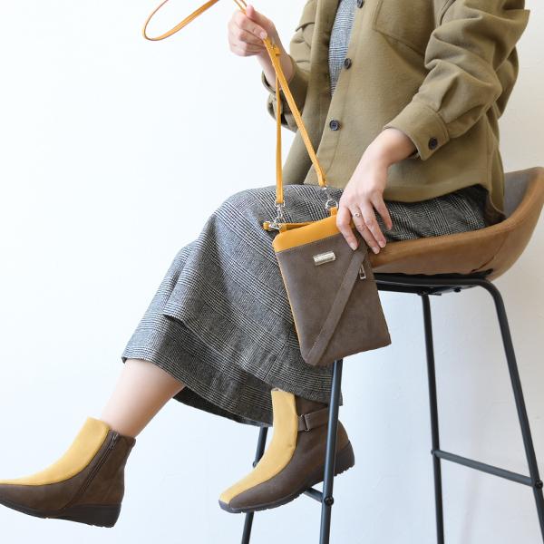 2way ショルダーバッグ スマホバッグ  スマホポシェット お財布バッグ  軽量  かわいい カジュアル 柄 シンプル 無地 No.10064 クロールバリエ※返品・交換不可 | COULEUR VARIE | 06