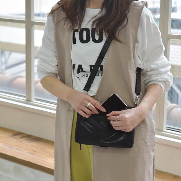 サコッシュ 軽量 収納 ショルダーバッグ ポケット ファスナー 大人 旅行 小さめ 鞄 カバン おしゃれ  二つ折り クロールバリエ No.10066 | COULEUR VARIE | 08