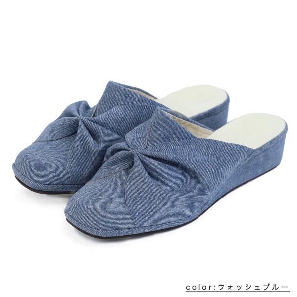 ルームシューズ リボン レディース スリッパ クロールバリエ リラクシング 家 ヒール 休日 洗える 洗濯機 シンプル SALE セール  No.144080 ※返品・交換不可 |  | 13