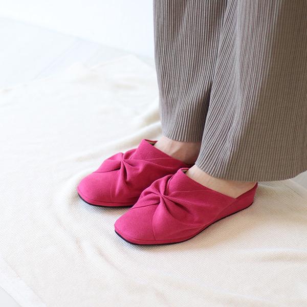 ルームシューズ リボン レディース スリッパ クロールバリエ リラクシング 家 ヒール 休日 洗える 洗濯機 シンプル SALE セール  No.144080 ※返品・交換不可 |  | 07