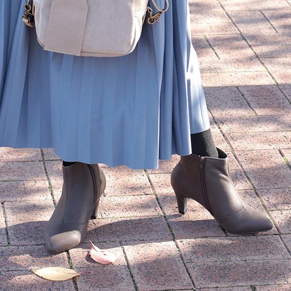 ショートブーツ elevage エルバージュ エコレザー 痛くない クロールバリエ 甲深 3E 洗える 外反母趾 No.174554 セール ※交換返品不可 |  | 17