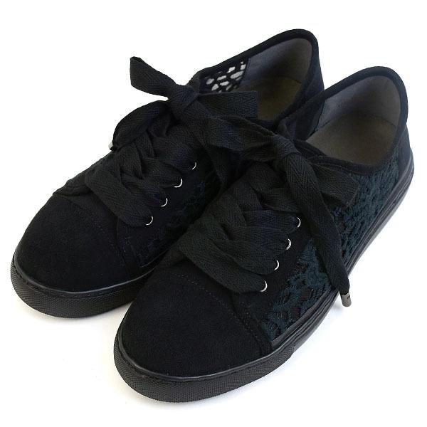 スニーカー チュール レースアップ 靴ひも レース インヒール 厚底 抗菌 防臭 洗える 疲れにくい 痛くない レディース 靴 シューズ 女性 クロールバリエ 178202 | COULEUR VARIE | 03