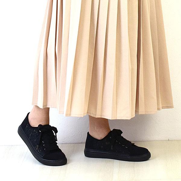 スニーカー チュール レースアップ 靴ひも レース インヒール 厚底 抗菌 防臭 洗える 疲れにくい 痛くない レディース 靴 シューズ 女性 クロールバリエ 178202 | COULEUR VARIE | 06