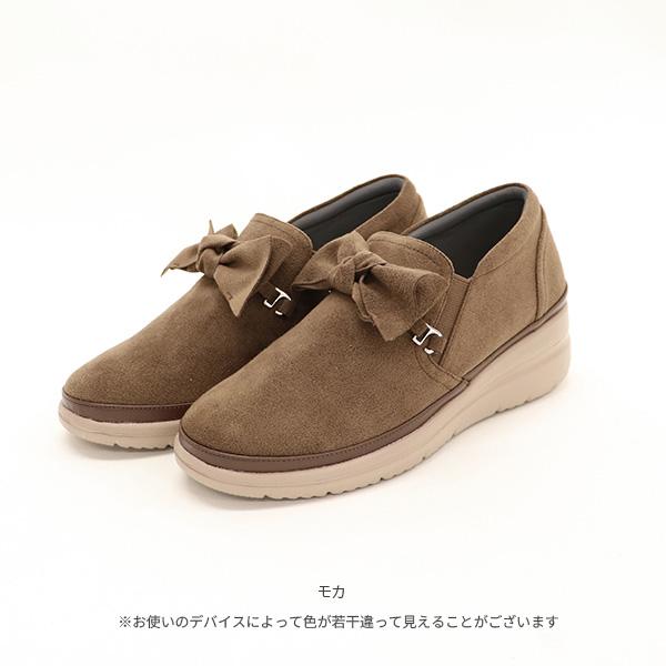 スリッポン レディース リボン 幅広 甲高 甲深 外反母趾 内反小趾 3e 3E 靴 洗える フラット クロールバリエ No.235252 SALE セール ※交換返品不可 | COULEUR VARIE | 08