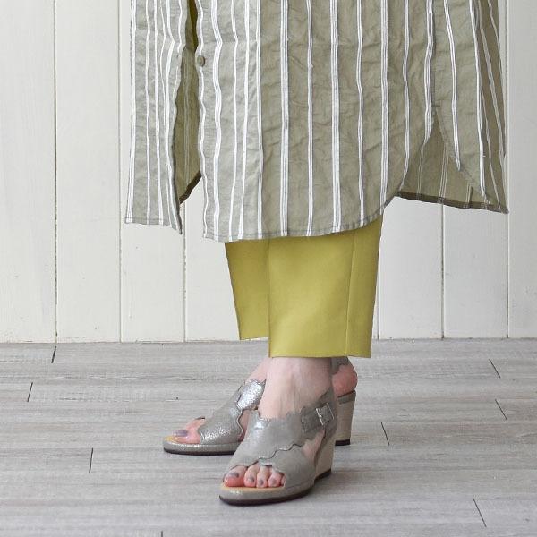 サンダル レディース 痛くない 幅広 甲高 外反母趾  靴 洗える  クロスベルト ウェッジ クロールバリエ 244232※返品・交換不可 | COULEUR VARIE | 02