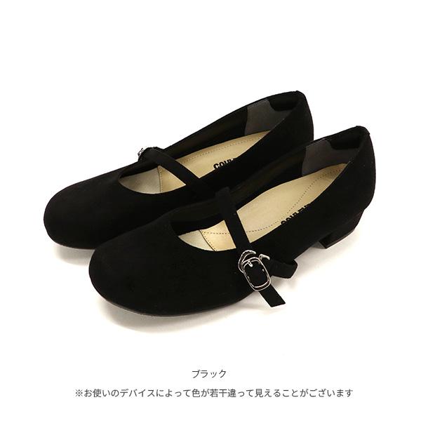 COULEUR VARIE オブリークトゥ ストラップ パンプス 2way 痛くない 3E