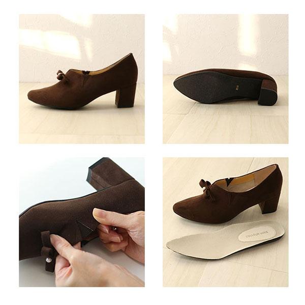 ブーティ サイドゴム サイドゴア シンプル リボン パール ブーツ ショートブーツ すっきり レディース 靴  シンプル No.244282 クロールバリエ※返品・交換不可 | COULEUR VARIE | 09