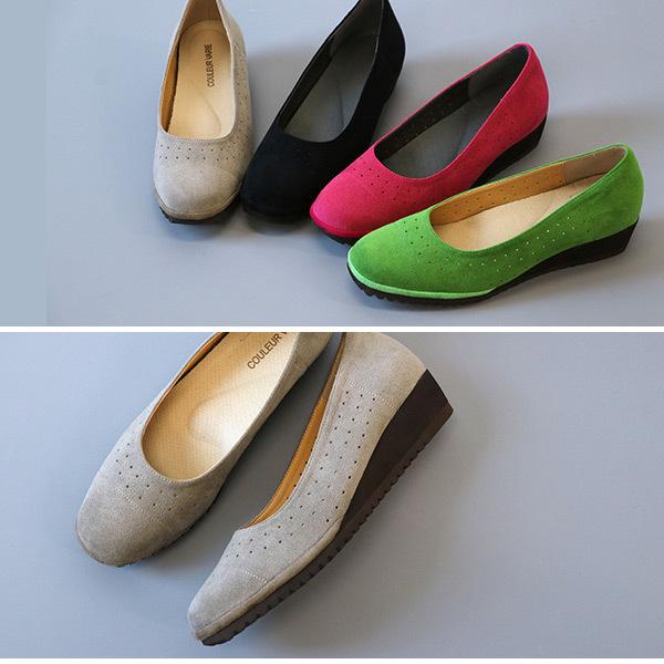 パンプス 3E 痛くない 柔らかい パンチング ローヒール 幅広 甲高 甲深 外反母趾 軽い 軽量 クロールバリエ No.274230 SALE セール ※交換返品不可 | COULEUR VARIE | 02