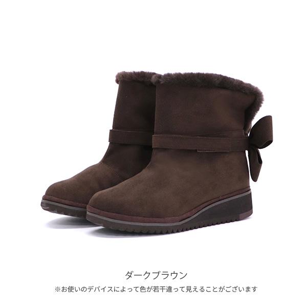 ショートブーツ 軽量 3WAY 内ボア ファー リボン 暖かい 軽い 3E 外反母趾 幅広 甲高 No.274283 クロールバリエ セール ※交換返品不可 | COULEUR VARIE | 09