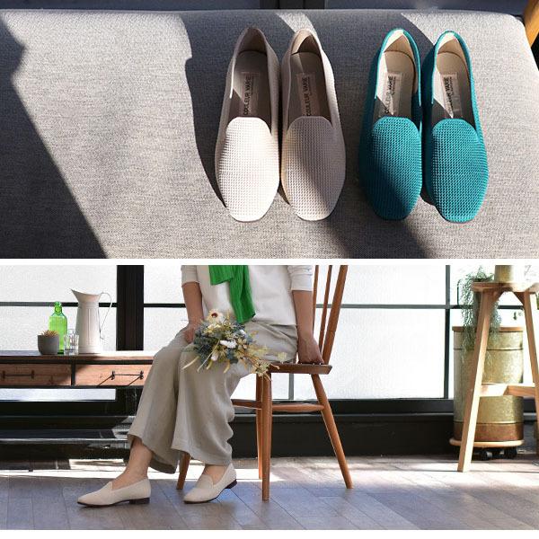 オペラシューズ フラット スリッポン ニット 3E幅 幅広 ぺたんこ ローヒール レディース 甲高 甲深 外反母趾 クロールバリエ No.278230 セール※交換返品不可 | COULEUR VARIE | 02