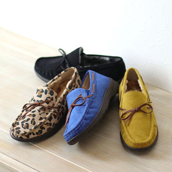 モカシン レディース 3E 内ボア 幅広 甲高 3E 外反母趾 内反小趾 カジュアル リボン 痛くない ローヒール 278282 クロールバリエ セール ※交換返品不可 | COULEUR VARIE | 01