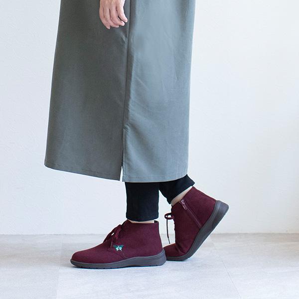 ショートブーツ レディース 3E 刺繍 外反母趾 甲高 幅広 大きいサイズ 小さいサイズ 軽い 柔らかい 靴 278283 クロールバリエ セール ※交換返品不可 | COULEUR VARIE | 02