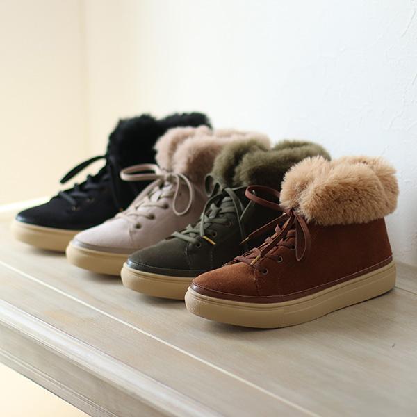 スニーカー ハイカット ファー 3E 幅広 甲高 外反母趾 内反小趾 ファスナー 痛くない 柔らかい 洗える 278284 クロールバリエ セール ※交換返品不可 | COULEUR VARIE | 02