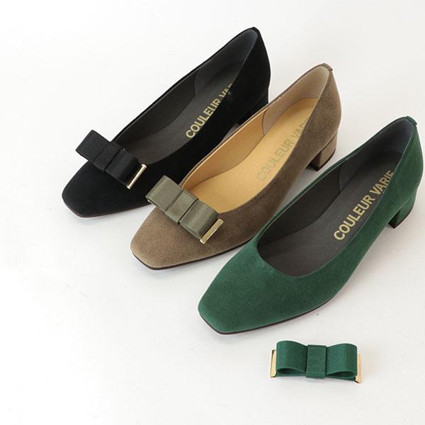 リボン パンプス 2way 取り外し チャンキーヒール レディース 痛くない 楽 クロールバリエ No.329281 ※SALE セール 交換返品不可 | COULEUR VARIE | 07