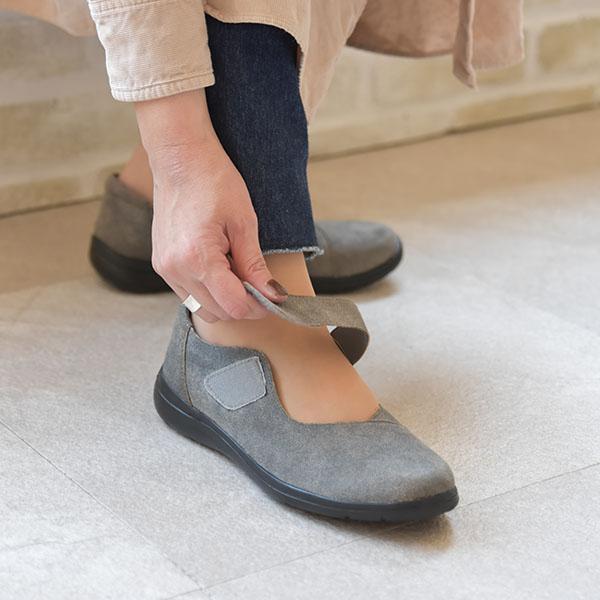 スニーカー 3E 幅広 ゆったり 甲高 外反母趾 レディース 超軽量 ストラップ クロールバリエ No.335201 ※SALE セール 交換返品不可 | COULEUR VARIE | 02