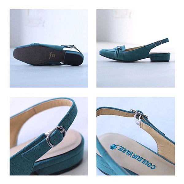 バックストラップ パンプス パール リボン レディース 痛くない 軽量 ローヒール 幅広 甲高 外反母趾 上品 クロールバリエ 344232※返品・交換不可 | COULEUR VARIE | 11