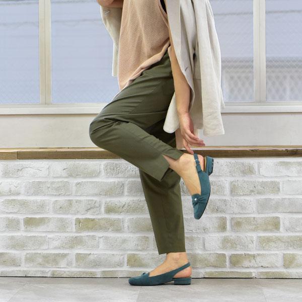 バックストラップ パンプス パール リボン レディース 痛くない 軽量 ローヒール 幅広 甲高 外反母趾 上品 クロールバリエ 344232※返品・交換不可 | COULEUR VARIE | 06