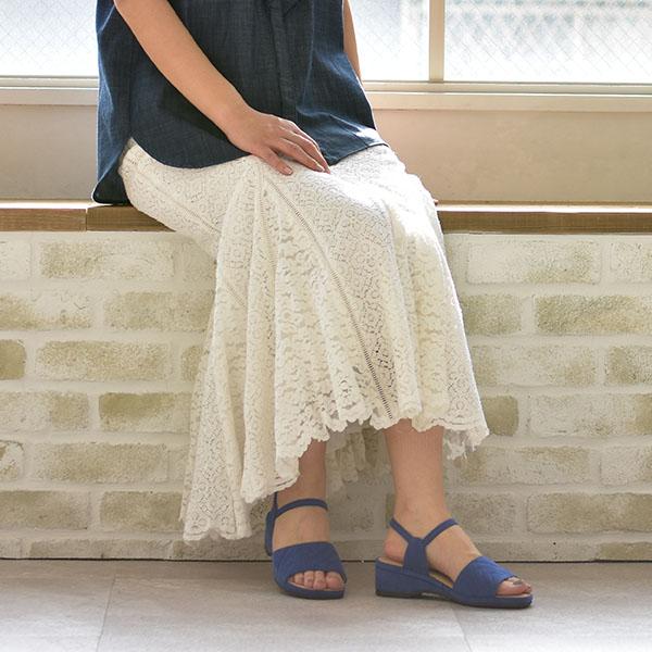 洗える靴 サンダル レディース 痛くない ウェッジヒール カジュアル ナチュラル ストラップ 軽量 旅行 クロールバリエ No.344235 セール ※交換返品不可 | COULEUR VARIE | 04