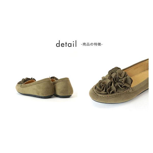 フラワー ローヒール フラット モカシン 痛くない 楽 歩きやすい 履きやすい おしゃれ ふわふわ 花 軽い クロールバリエ No.351281 セール ※交換返品不可 | COULEUR VARIE | 09