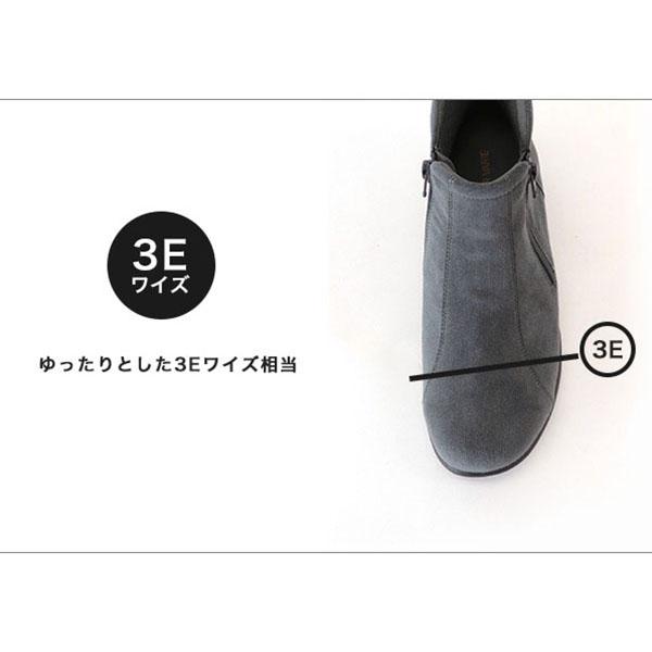 ショートブーツ ブーツ 軽量 幅広 甲高 外反母趾 3E 楽 ゆったり 歩きやすい 疲れにくい シンプル クロールバリエ No.374281 セール ※交換返品不可 | COULEUR VARIE | 02