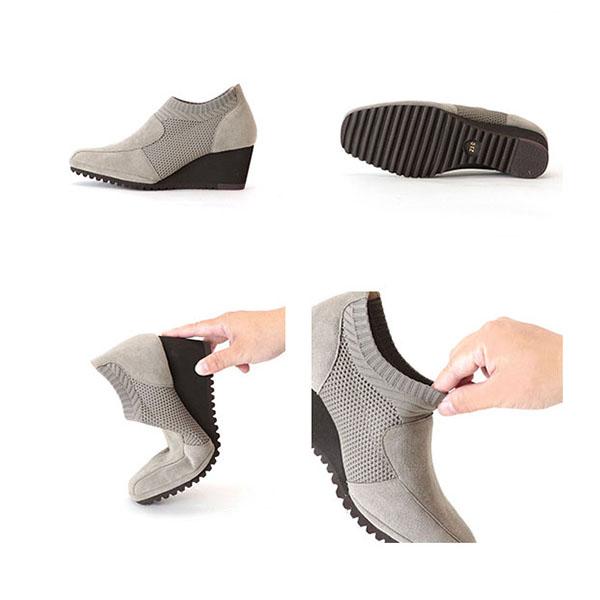 シューティ ウェッジヒール ニット 走れる 痛くない 3E ゆったり 幅広 甲高 外反母趾 超軽量 歩きやすい 軽い クロールバリエ No.374282※返品・交換不可 | COULEUR VARIE | 06