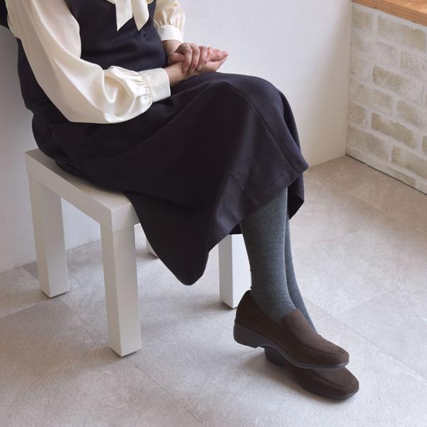 スリッポン レディース 靴 3e 3E 外反母趾 内反小趾 優しい 幅広 甲高 無地 スエード 軽い 社内 オフィス 通勤 冠婚葬祭 No.374284 クロールバリエ | COULEUR VARIE | 03