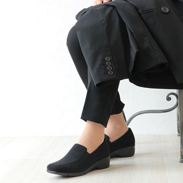 スリッポン レディース 靴 3e 3E 外反母趾 内反小趾 優しい 幅広 甲高 無地 スエード 軽い 社内 オフィス 通勤 冠婚葬祭 No.374284 クロールバリエ | COULEUR VARIE | 04