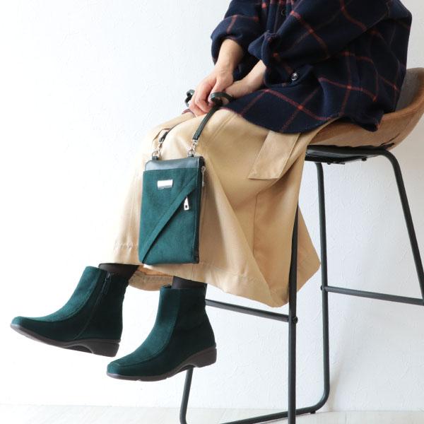 ショートブーツ シャーリング ギャザー 軽量 3E 3e 幅広 甲高 外反母趾 洗える レディース シューズ 女性 シンプル 旅行 カジュアル クロールバリエ No.374285 | COULEUR VARIE | 10