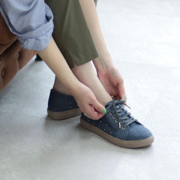 スニーカー レースアップ カットワーク レース ストーン 痛くない 歩きやすい 楽 3E 幅広 甲高 外反母趾 クロールバリエ No.378230 セール ※交換返品不可 | COULEUR VARIE | 05