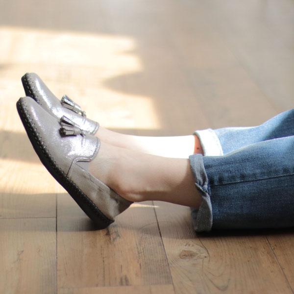 スリッポン タッセル フラットシューズ かかとゴム リラックス 旅行 疲れにくい 楽 痛くない 抗菌 防臭クロールバリエ No.378232 セール ※交換返品不可 | COULEUR VARIE | 06