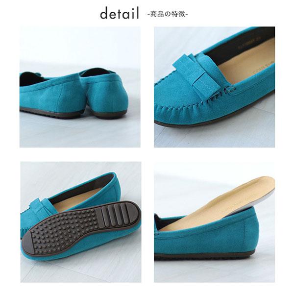 【洗える靴】モカシン レディース リボン 幅広 甲高 大きいサイズ  内反小趾 ゆったり 幅広 3E 楽 疲れない ローヒール クロールバリエ 378233※返品・交換不可 | COULEUR VARIE | 11