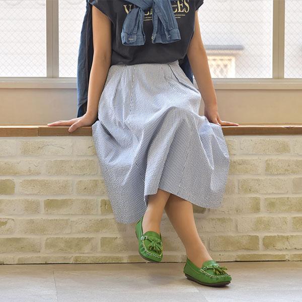 モカシン ローファー レディース 22cm 25cm 柔らかい 大きいサイズ ゆったり ファー中敷き 旅行 タッセル ビジュー ラインストーン 3way バスクラフト No.378880 |  | 02