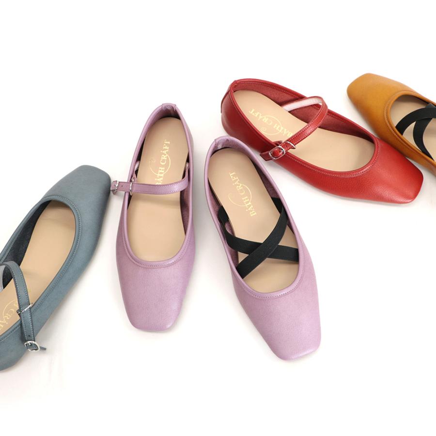 フラットパンプス ストラップ ぺたんこ ゆったり 3way バレエ 幅広 甲高 甲深 外反母趾 ワイズ 3e 3E バスクラフト No.411850 SALE セール ※返品交換不可 | COULEUR VARIE | 19