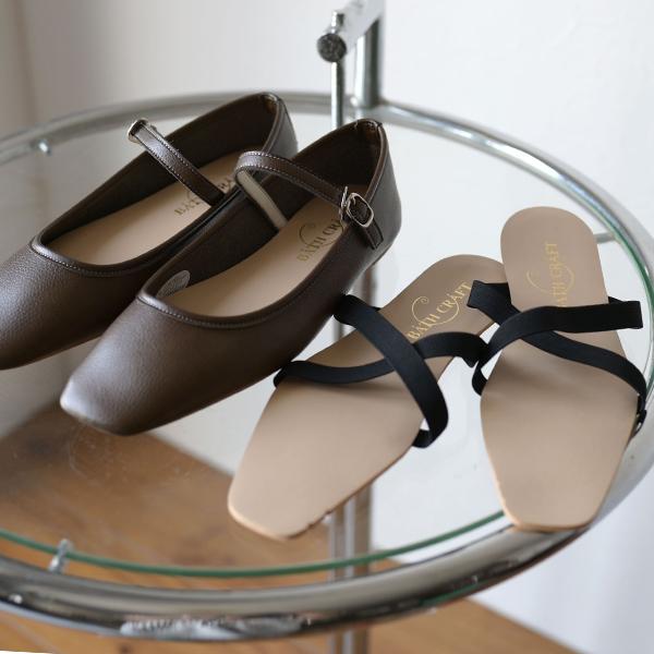 フラットパンプス ストラップ ぺたんこ ゆったり 3way バレエ 幅広 甲高 甲深 外反母趾 ワイズ 3e 3E バスクラフト No.411850 SALE セール ※返品交換不可 | COULEUR VARIE | 03