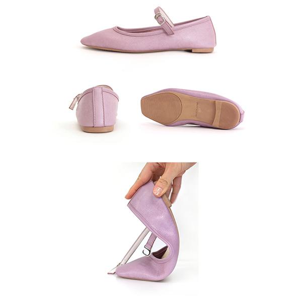 フラットパンプス ストラップ ぺたんこ ゆったり 3way バレエ 幅広 甲高 甲深 外反母趾 ワイズ 3e 3E バスクラフト No.411850 SALE セール ※返品交換不可 | COULEUR VARIE | 07