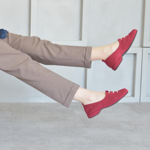 オブリークトゥ レースアップ スリッポン つま先ゆったり 痛くない 3E 3e幅 カジュアル 幅広 甲高 外反母趾 内反小趾 シンプル No.429232c クロールバリエ | COULEUR VARIE | 08