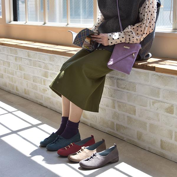 オブリークトゥ レースアップ スリッポン つま先ゆったり 痛くない 3E 3e幅 カジュアル 幅広 甲高 外反母趾 内反小趾 シンプル No.429232c クロールバリエ | COULEUR VARIE | 09