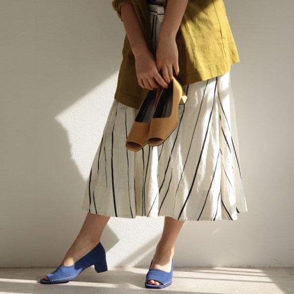 オープントゥパンプス 幅広 甲高 レディース ローヒール 軽い 楽 シンプル クロールバリエ No.429233 ※SALE セール 交換返品不可※ | COULEUR VARIE | 03