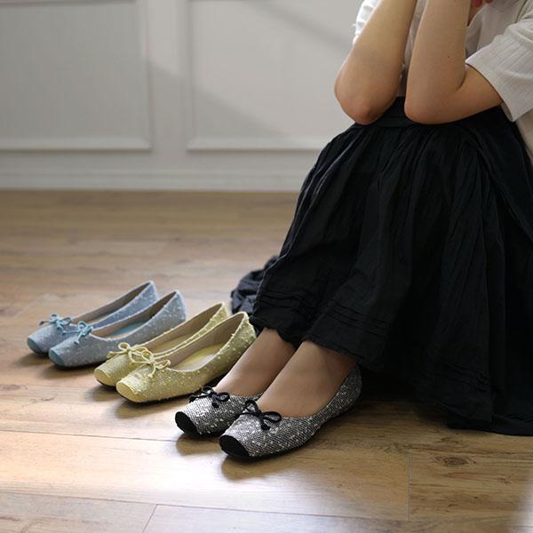 バレエシューズ パンプス スクエアトゥ リボン 幅広 甲高 3E 外反母趾 軽い No.444230C クロールバリエ SALE セール※交換返品不可 | COULEUR VARIE | 03