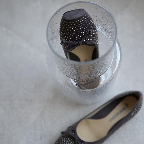 バレエシューズ パンプス スクエアトゥ 痛くない 幅広 甲高 ゆったり 素足 21.5cm 25cm 3E 旅行 外反母趾 柔らかい 軽い リボン クロールバリエ No.444230D | COULEUR VARIE | 01